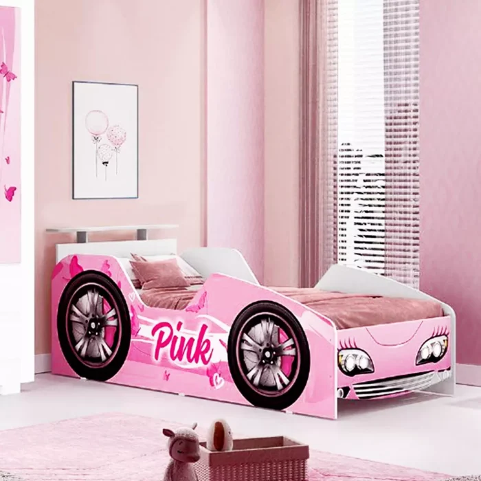 CAMA INFANTIL CARRO PINK