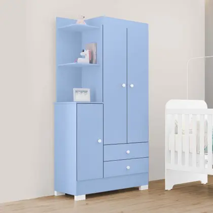 ROUPEIRO INFANTIL MAGIA BRANCO AZUL SECO