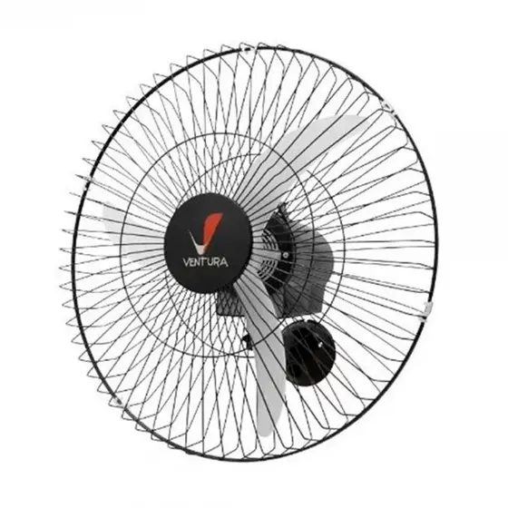 VENTILADOR 40499 OSCILANTE PAREDE 60 CM BI-VOLT PRETO 60 FIOS VENTURA