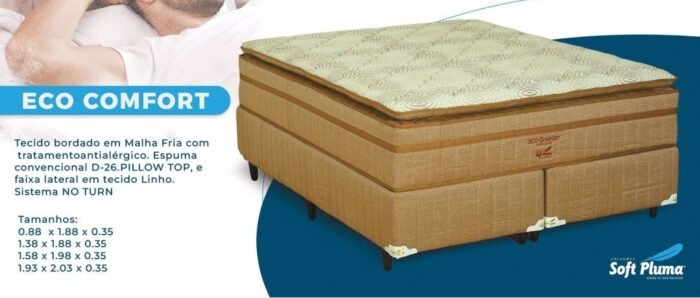 ECO CONFORT POCKET 158X198X35 PÉ MADEIRA