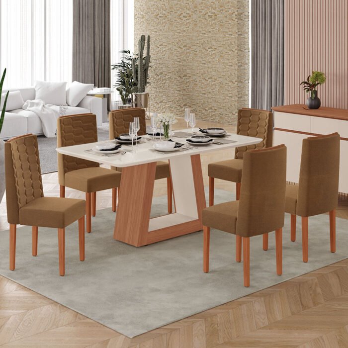 SALA HELOIZE 1,60 +6 CAD CORAL (PES MDF) FREIJO OFF WHITE OFF WHITE PADOCK