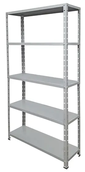 Estante de aço aberta com 05 prateleiras com reforço 1500X920X300mm - CINZA TEXTURIZADO