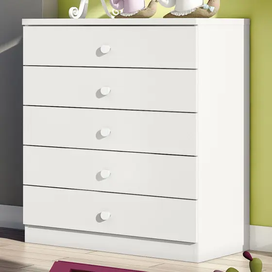 COMODA BALA DE MENTA 5 GAVETAS BRANCO