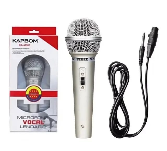 MICROFONE COM FIO VOCAL LENDARIO KA-M303