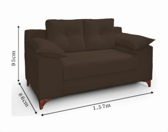 SOFA IBIZA 2 LUG - VELUDO DELUXE CHOCOLATE 175