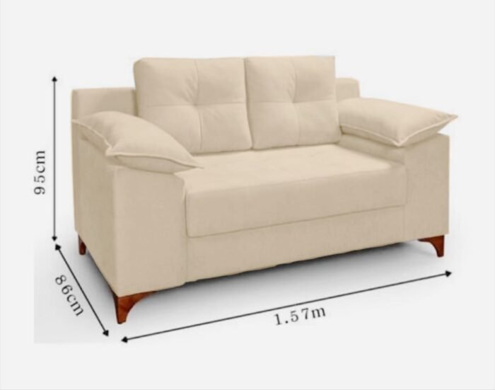 SOFA IBIZA 2 LUG - VELUDO DELUXE BEGE 162